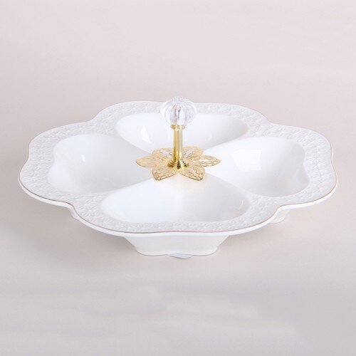 369720-РСВ (в уп.1шт.) - Менажница 23см, Снежная к [01109168] 369720-РСВ (в уп.1шт.) - Менажница 23см, Снежная королева LTBH-P1723-A, материал: фарфор.