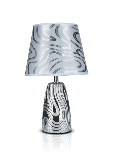 К1517A-6&quot; Sliver+Sliver shade H33см (24) светильни [01083119] К1517A-6" Sliver+Sliver shade H33см (24) светильник настольный