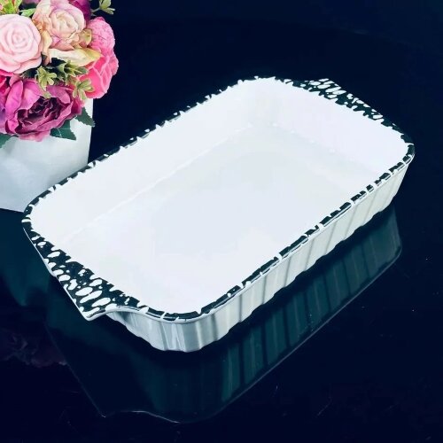 142-096 (в уп.8шт.) - Прямоугольное блюдо для запе [01107134] 142-096 (в уп.8шт.) - Прямоугольное блюдо для запекания 37 см в подарочной упаковке, материал: жаропрочный фарфор.