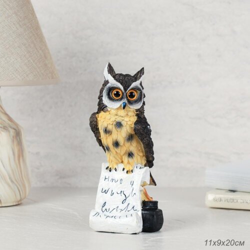 712025 (в уп.24шт.) - Статуэтка Сова 11х9х20см. / [01109947] 712025 (в уп.24шт.) - Статуэтка Сова 11х9х20см. / 601 /, материал: полистоун.