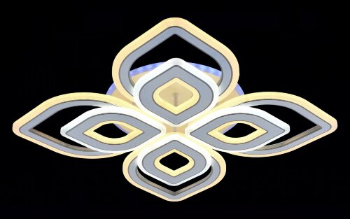 МС-LI8433/4 WH+CR (RGB) Led 133W+5W 3000K+4000K+65 [01100714] МС-LI8433/4 WH+CR (RGB) Led 133W+5W 3000K+4000K+6500K диммер (1) светильник потолочный