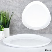 737607 (в уп.36шт.) - Тарелка 25см. Треугольная бе [01109304]