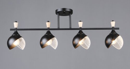 ВР-N6418/4 BK+WOOD L780*W120*H270мм (4) светильник [01109758] ВР-N6418/4 BK+WOOD L780*W120*H270мм (4) светильник потолочный