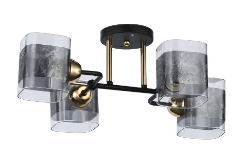 Д8035/4 BK+FG (4) светильник потолочный [01103365] Д8035/4 BK+FG (4) светильник потолочный