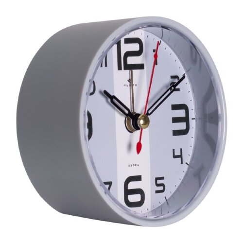 В7-022 (40) Будильник кварц, корпус серый &quot;Классик [01108144] В7-022 (40) Будильник кварц, корпус серый "Классика" Рубин