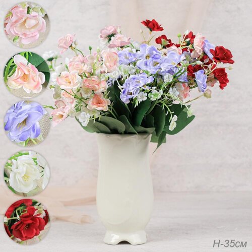 716123 (в уп.2/1200шт.) - Цветок искусственный H=3 [01106322] 716123 (в уп.2/1200шт.) - Цветок искусственный H=35см. / W367160 /, материал: пластик, текстиль.