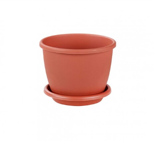 6542М (в уп.24шт.) - Горшок цветочный &quot;Афина&quot; 3л. [01043552] 6542М (в уп.24шт.) - Горшок цветочный "Афина" 3л. (коричневый), размер: 195х195х175мм.