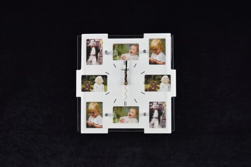 М1277В white colour (в кор.12шт.) АКЦИЯ - Часы-фот [01068980] М1277В white colour (в кор.12шт.) АКЦИЯ - Часы-фоторамка, размер: 295*295 мм, материал: МДФ, стекло.