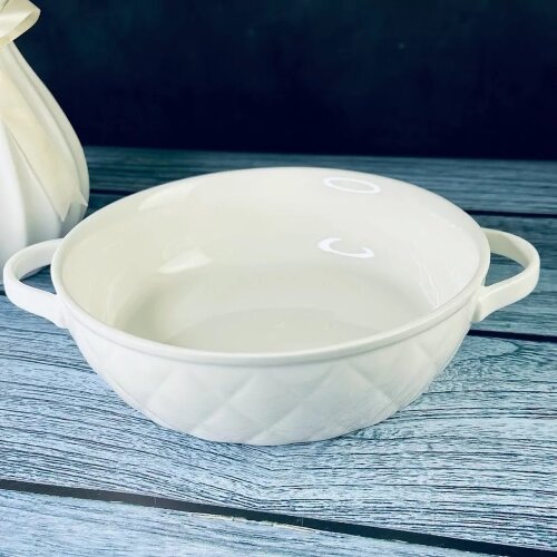 118-080 (в уп.16шт.) - Круглое блюдо для запекания [01107127] 118-080 (в уп.16шт.) - Круглое блюдо для запекания 23см BIANCO в подарочной упаковке, материал: фарфор.