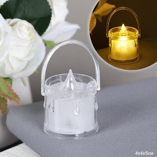 737427 (в уп.24шт.) - Свеча светодиодная 4х4х5см. [01110426] 737427 (в уп.24шт.) - Свеча светодиодная 4х4х5см. / VFR-120 /, материал: пластик.