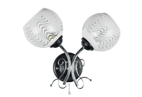 ДС-B9910B/2 CR+BLK (10) светильник настенный [01100059] ДС-B9910B/2 CR+BLK (10) светильник настенный