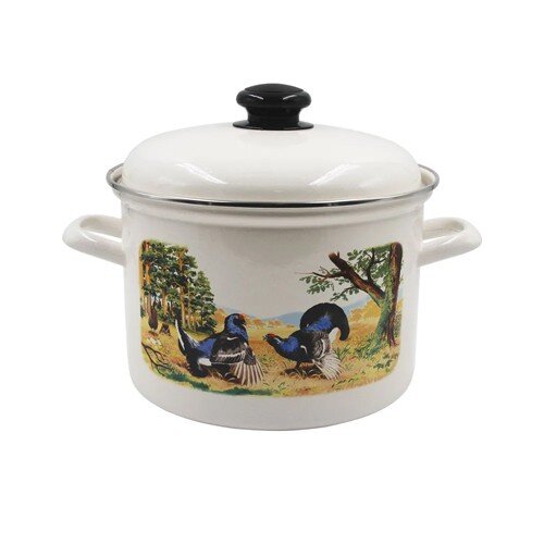 539719-РСВ (в уп.4шт.) - Кастрюля с крышкой 4,5л. [01108991] 539719-РСВ (в уп.4шт.) - Кастрюля с крышкой 4,5л. Лысьвенские эмали С-1615АП2/4Жм Тетерева, материал: эмалированная сталь.