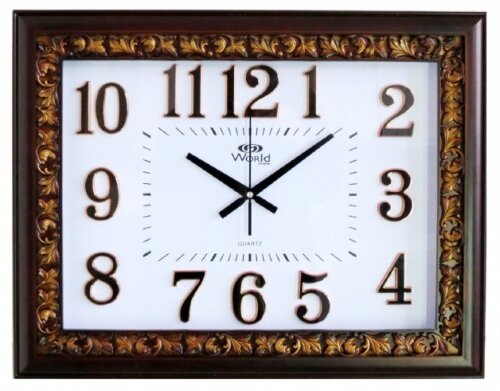 7689k ZM (в уп.6шт.) - Часы настенные WORLD, накла [01085521] 7689k ZM (в уп.6шт.) - Часы настенные WORLD, накладные цифры, кварцевый механизм плавного хода, размер: 600х470х45мм, материал: пластик, стекло.