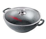 кн4282аг (в уп.5шт.) - Казан с крышкой 6л. Гранит [01097566]
