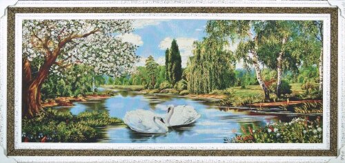 180*80 06А М/Р Картина гобелен с люрексом, белая р [01105721] 180*80 06А М/Р Картина гобелен с люрексом, белая рамка