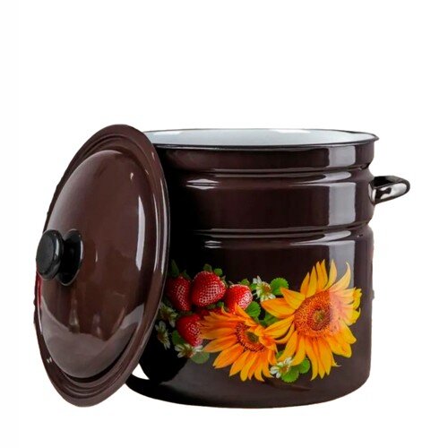 535675-РСВ (в уп.2шт.) - Кастрюля 12л. КМЗ 41804-2 [01111765] 535675-РСВ (в уп.2шт.) - Кастрюля 12л. КМЗ 41804-242/6 (корич.), материал: эмалированная сталь.