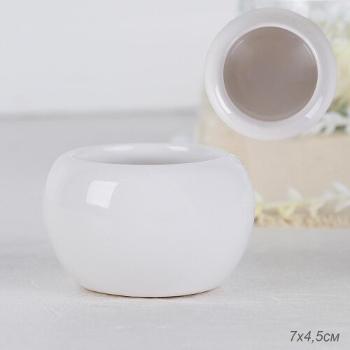 716489 (в уп.288шт.) - Кашпо 10х10x7см. / 102W /, [01108906] 716489 (в уп.288шт.) - Кашпо 10х10x7см. / 102W /, материал: керамика.