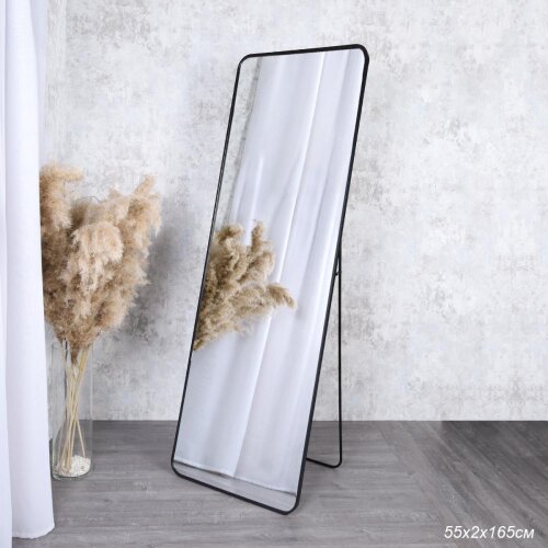 737235 (в уп.1шт.) - Зеркало напольное в алюминиев [01079626] 737235 (в уп.1шт.) - Зеркало напольное в алюминиевой раме 55х2х165см. / HLQW-AM09006 /, материал: металл.