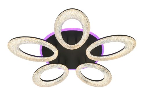 Д3684/5C BK Led 160W+28W 3000K+4000K+6500K+RGB дим [01103405] Д3684/5C BK Led 160W+28W 3000K+4000K+6500K+RGB диммер (1) светильник потолочный