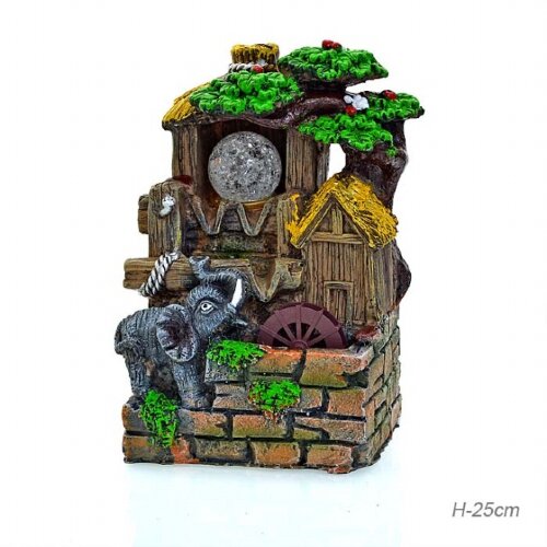 653204 (в уп.12шт.) - Фонтан декоративный /10850/, [01097855] 653204 (в уп.12шт.) - Фонтан декоративный /10850/, размер: H=25см, материал: полимер.