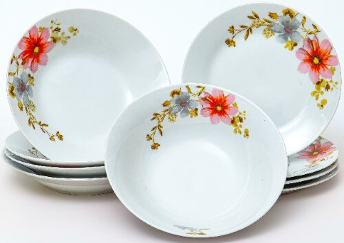 129-20053 (в уп.6наб.) - Столовый набор 9пр."ФИОНА [01093104] 129-20053 (в уп.6наб.) - Столовый набор 9пр."ФИОНА ОРЛИ" (4 мелкие тарелки 190мм + 4 глубокие тарелки 205мм 500мл + салатник 920мл 205мм), цветная упаковка.