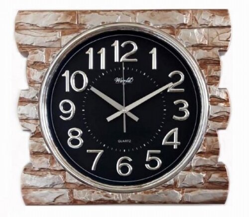 7822k BL (BR)  (в кор.8 шт.) - Часы настенные, раз [01096063] 7822k BL (BR)  (в кор.8 шт.) - Часы настенные, размер: 450*500*55 мм, накладные цифры,  механизм: плавного хода секундной стрелки от батарейки АА., материал: пластик, стекло, металл.
