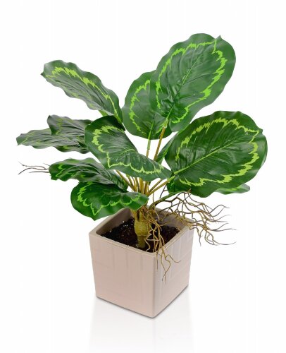 Монстера, размер: высота 40 см, ширина 30 см, мате [01109129] Монстера, размер: высота 40 см, ширина 30 см, материал: пластик,  РУЧНАЯ РАБОТА