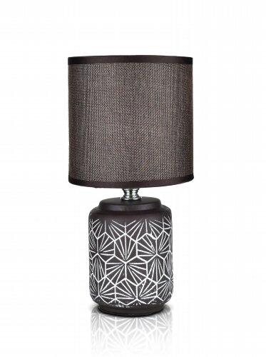 В-HS8405 d.brown+d.brown shade, размер: 130*130*26 [01103935] В-HS8405 d.brown+d.brown shade, размер: 130*130*265мм (24) светильник настольный