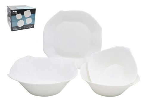 00108421 (в уп.2наб.) - Столовый набор 19пр.19PC L [01107521] 00108421 (в уп.2наб.) - Столовый набор 19пр.19PC LFSW WHITE (Тарелка мелкая 7,5" (18см.) - 6шт, салатник 8" (17,5см.) - 1шт, салатник 7" (16см.) - 6шт, салатник 6" (13см.) - 6шт.)