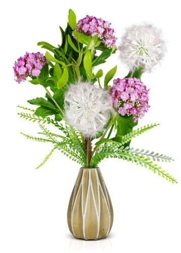 Цветочная композиция Одуванчик, размер: высота 50 [01106472] Цветочная композиция Одуванчик, размер: высота 50 см, ширина 30 см., материал: керамика  РУЧНАЯ РАБОТА