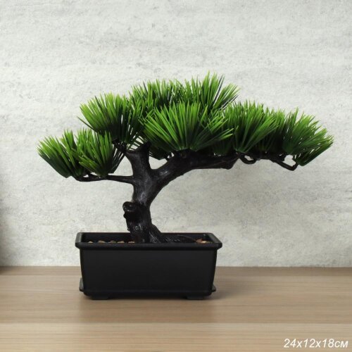 736356 (в уп.96шт.) - Цветочная композиция Бонсай [01108797] 736356 (в уп.96шт.) - Цветочная композиция Бонсай 24х18см. / YT-113 /, материал: пластик.