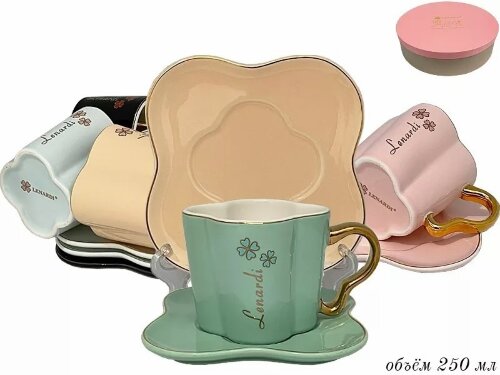 106-100 (в уп.6наб.) - Чайный набор 12пр. в под.уп [01105997] 106-100 (в уп.6наб.) - Чайный набор 12пр. в под.упак. (6 кружек 250мл, 6 блюдец), материал: фарфор.