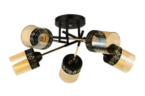 Д8003/5 BK+FG (4) светильник потолочный [01103371] Д8003/5 BK+FG (4) светильник потолочный