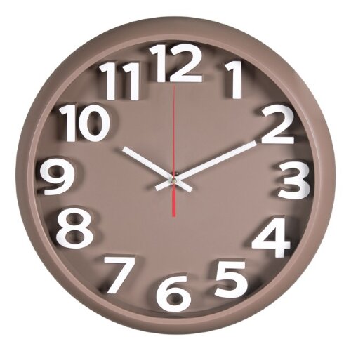 3200-003 (10) Часы настенные круг d=32см, корпус ц [01108901] 3200-003 (10) Часы настенные круг d=32см, корпус цвет капучино, "3d", Рубин