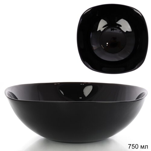 682230 (в уп.8наб.) - Салатник квадратный 750мл, н [01111071] 682230 (в уп.8наб.) - Салатник квадратный 750мл, набор 6шт. ЧЕРНЫЙ /BNFW75 Black/, материал: стеклокерамика.