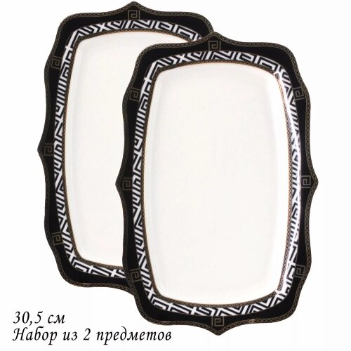 205-470 (в уп.12наб.) - Набор из 2-х овальных блюд [01106116] 205-470 (в уп.12наб.) - Набор из 2-х овальных блюд 30,5см. ИЗОЛЬДА в подарочной упаковке, материал: фарфор.