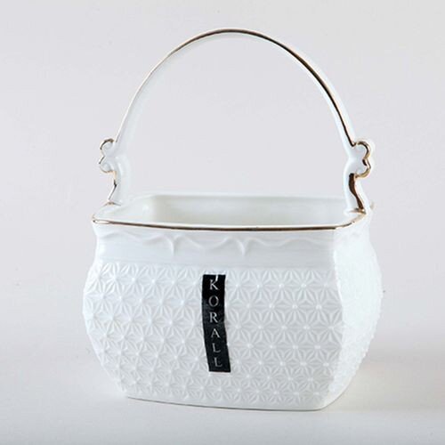 293158-РСВ (в уп.1шт.) - Ваза д/конфет ф.квадр.600 [01108282] 293158-РСВ (в уп.1шт.) - Ваза д/конфет ф.квадр.600мл. CS904712-A снежная королева/з, материал: керамика.