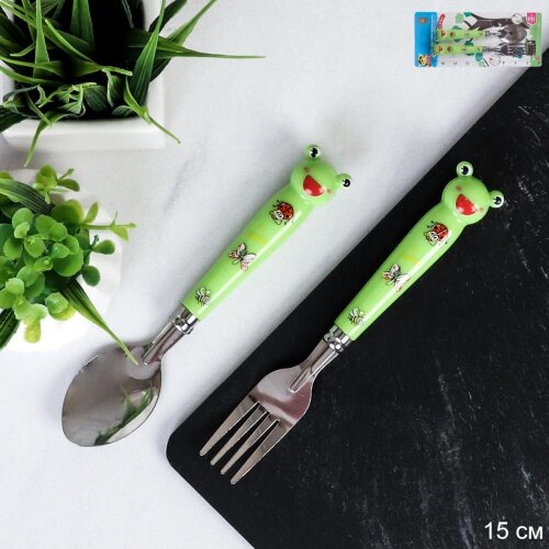 743359 (в уп.280шт.) - Столовые приборы 2 предмета [01110127] 743359 (в уп.280шт.) - Столовые приборы 2 предмета, 15,5см. / GRIN-359 /, материал: металл, пластик.