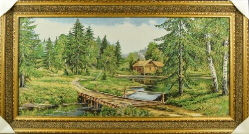 60*120 17 М/Р &quot;Лесная обитель&quot; Картина гобелен [01084822] 60*120 17 М/Р "Лесная обитель" Картина гобелен