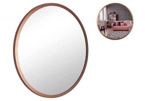 7077-Z3 (1) Зеркало интерьерное настенное в кругло [01106797] 7077-Z3 (1) Зеркало интерьерное настенное в круглом корпусе из металла  d=70, медный Рубин