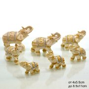 640894 (в уп.36шт.) - Статуэтки Слоны 7шт. набор / [01093862]