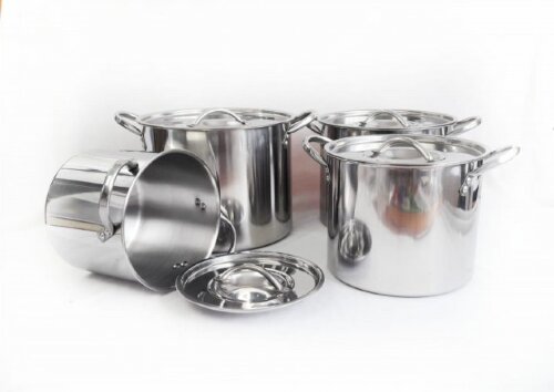 344292-РСВ (в уп.1наб.) - Набор из 4-х кастрюль (6 [01052263] 344292-РСВ (в уп.1наб.) - Набор из 4-х кастрюль (6л, 9л, 11л,16л.) + ложка разл. 70мл МН-101 "ИНДИЯ"