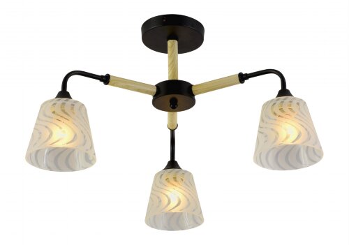 МС-XA1371B/3 BK+WOOD (6) светильник потолочный [01102899] МС-XA1371B/3 BK+WOOD (6) светильник потолочный