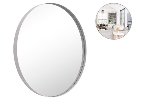 5056-Z2 (1) Зеркало интерьерное настенное в кругло [01106786] 5056-Z2 (1) Зеркало интерьерное настенное в круглом корпусе из металла  d=50,5см, белый, Рубин