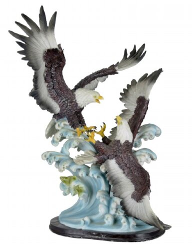 HS020069 (1) - Фигурка декоративная "Два орла" 19, [01030383] HS020069 (1) - Фигурка декоративная "Два орла" 19,5", размеры: H=51см, L=31см, материал: полистоун.