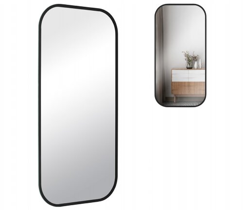 8042-Z1 (1) Зеркало интерьерное настенное с закруг [01108922] 8042-Z1 (1) Зеркало интерьерное настенное с закругленными углами c окантовкой 80х40 см, черный, Рубин