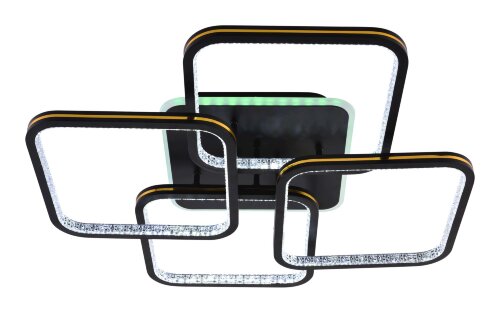 МС-DK6015/4 BK+GOLD STRIP (RGB) Led 101W+6W 3000K+ [01102473] МС-DK6015/4 BK+GOLD STRIP (RGB) Led 101W+6W 3000K+4000K+6500K диммер (1) светильник потолочный