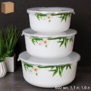 727999 (в уп.12наб.) - Салатник с крышкой 3пр. (60 [01110097]