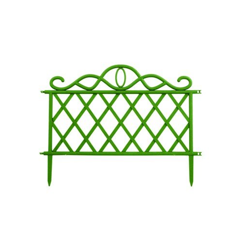 396695-РСВ (в уп.55шт.) - Заборчик садовый (1шт) ( [01096291] 396695-РСВ (в уп.55шт.) - Заборчик садовый (1шт) (зеленый, коричневый, белый) С7041 "ПБ", размер: 470х370х2мм.