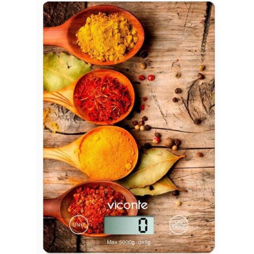 VC-525-02 (в уп.24шт.) - Кухонные весы "Viconte", [01097220] VC-525-02 (в уп.24шт.) - Кухонные весы "Viconte", 5 кг, высокая точность измерения веса, возможность измерения объема воды, молока, индикатор перегрузки. Платформа для взвешивания - закаленное стекло. Сенсорное управление. Питание:  1 литиевая батарейка (включена).